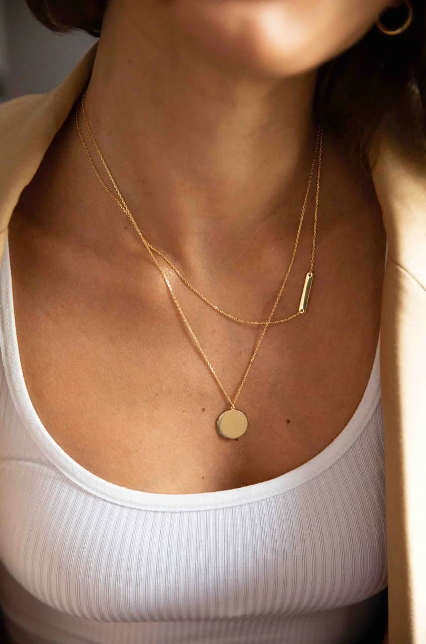 Позолоченное серебряное колье Believe - фото 3