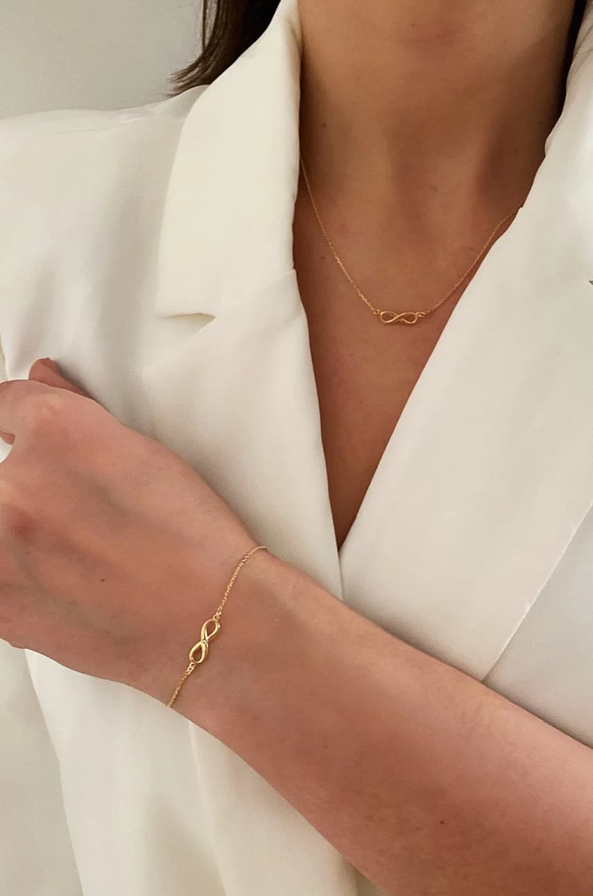 Позолоченное серебряное колье Believe - фото 2