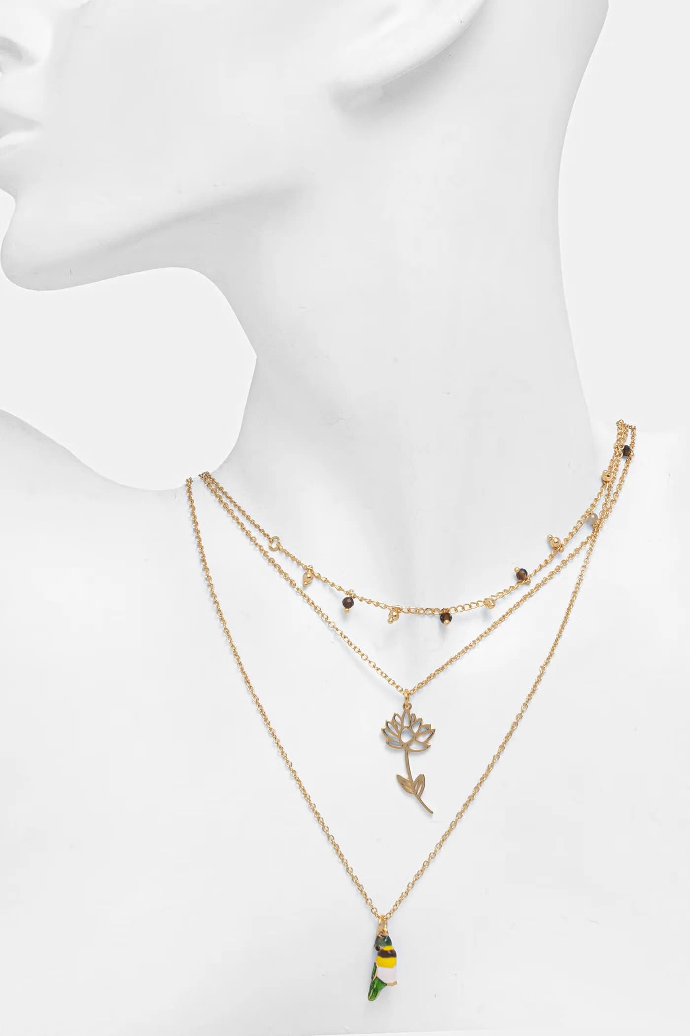 Женское колье с подвесками с натуральными камнями - фото 4