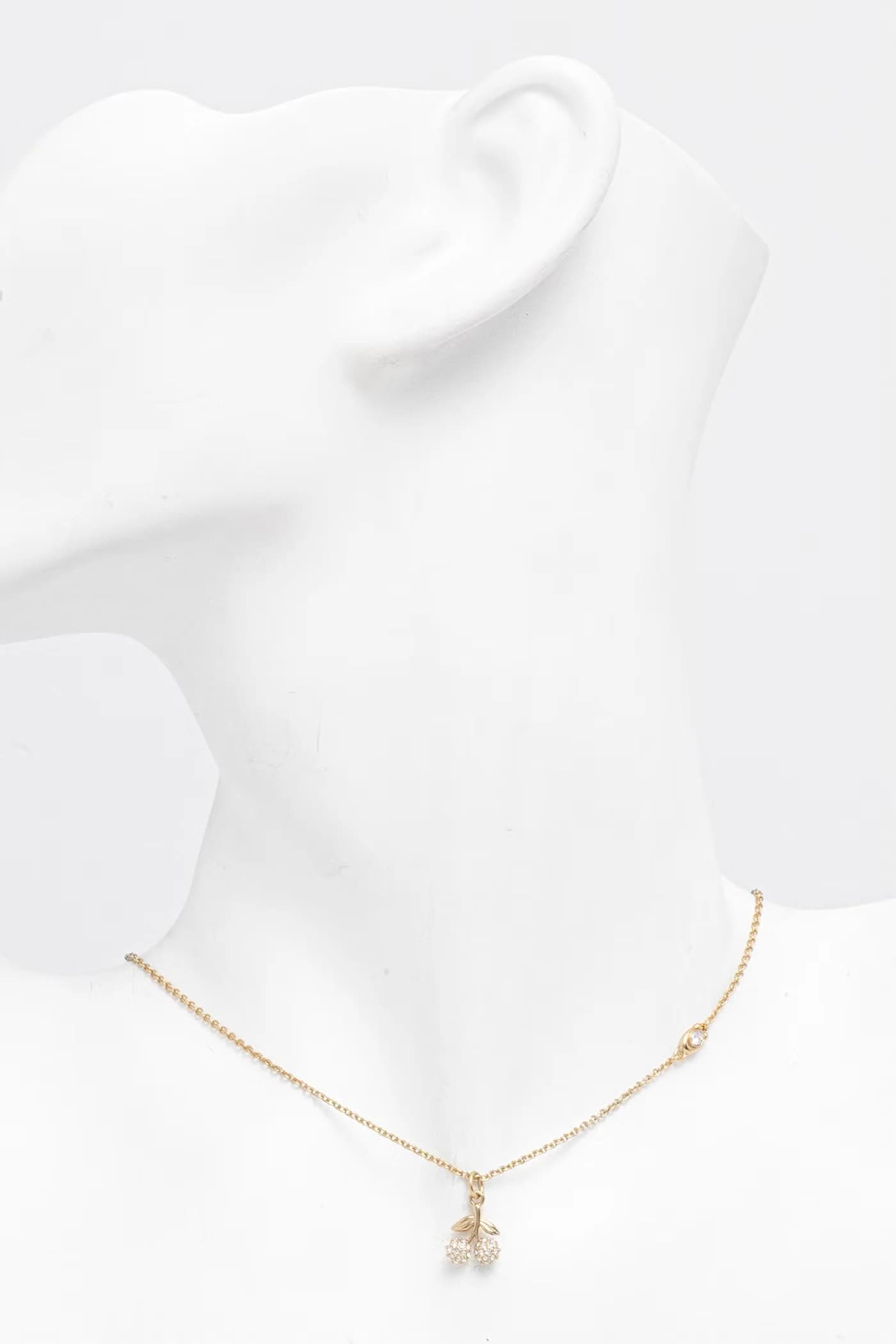 Женское металлическое колье с кристаллом - фото 3