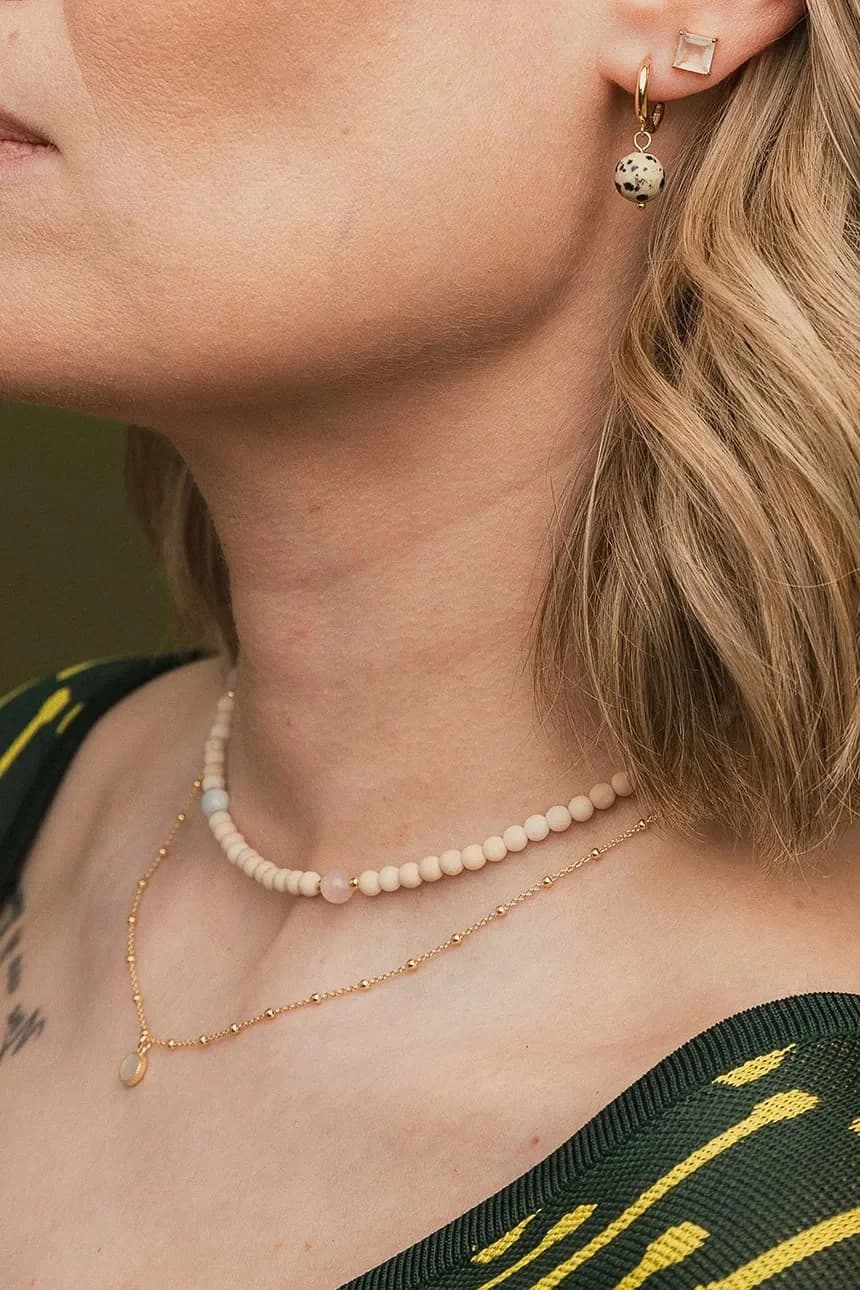 Позолоченное серебряное колье ARIEL - фото 4