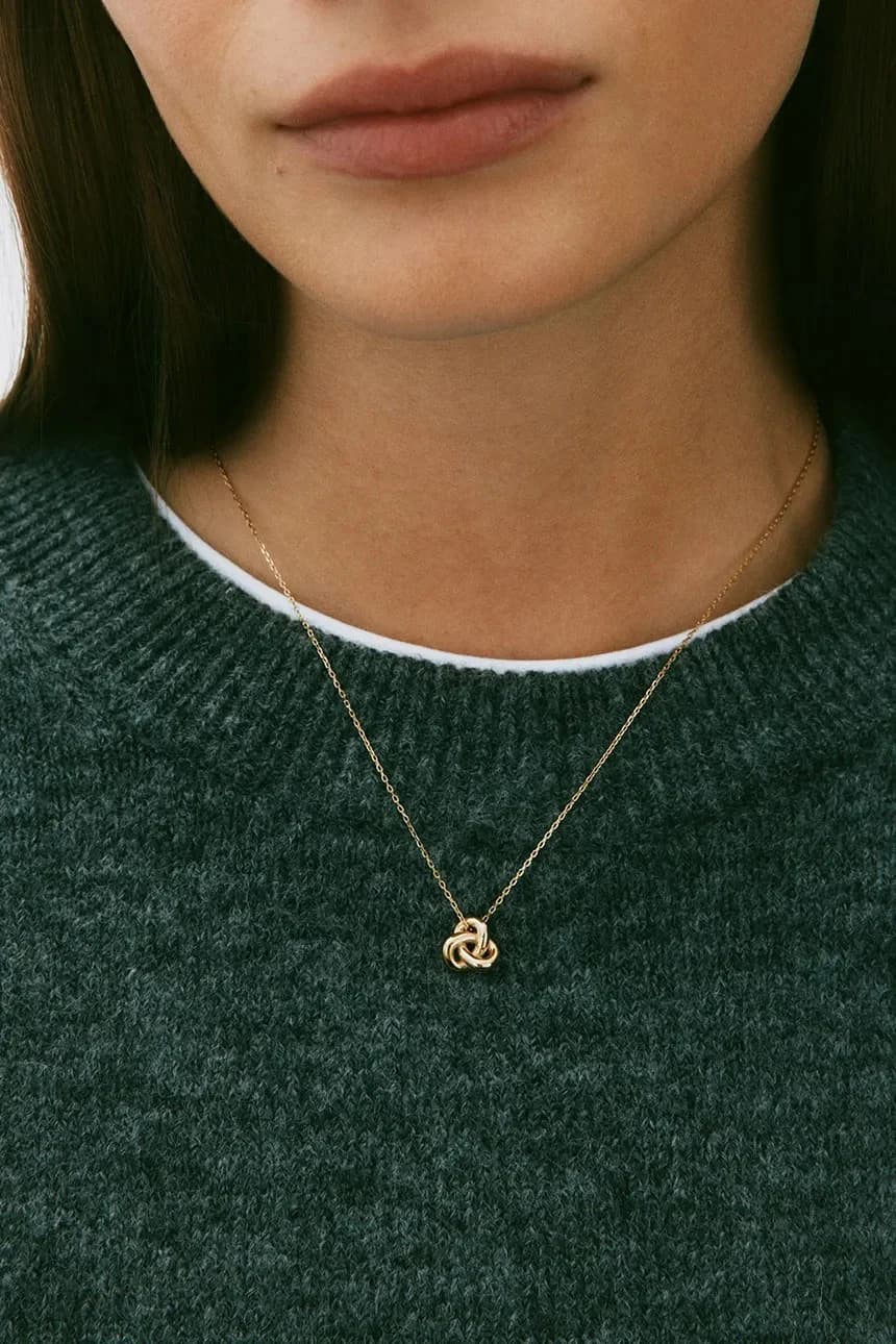 Позолоченное колье Infinity Knot - фото 5