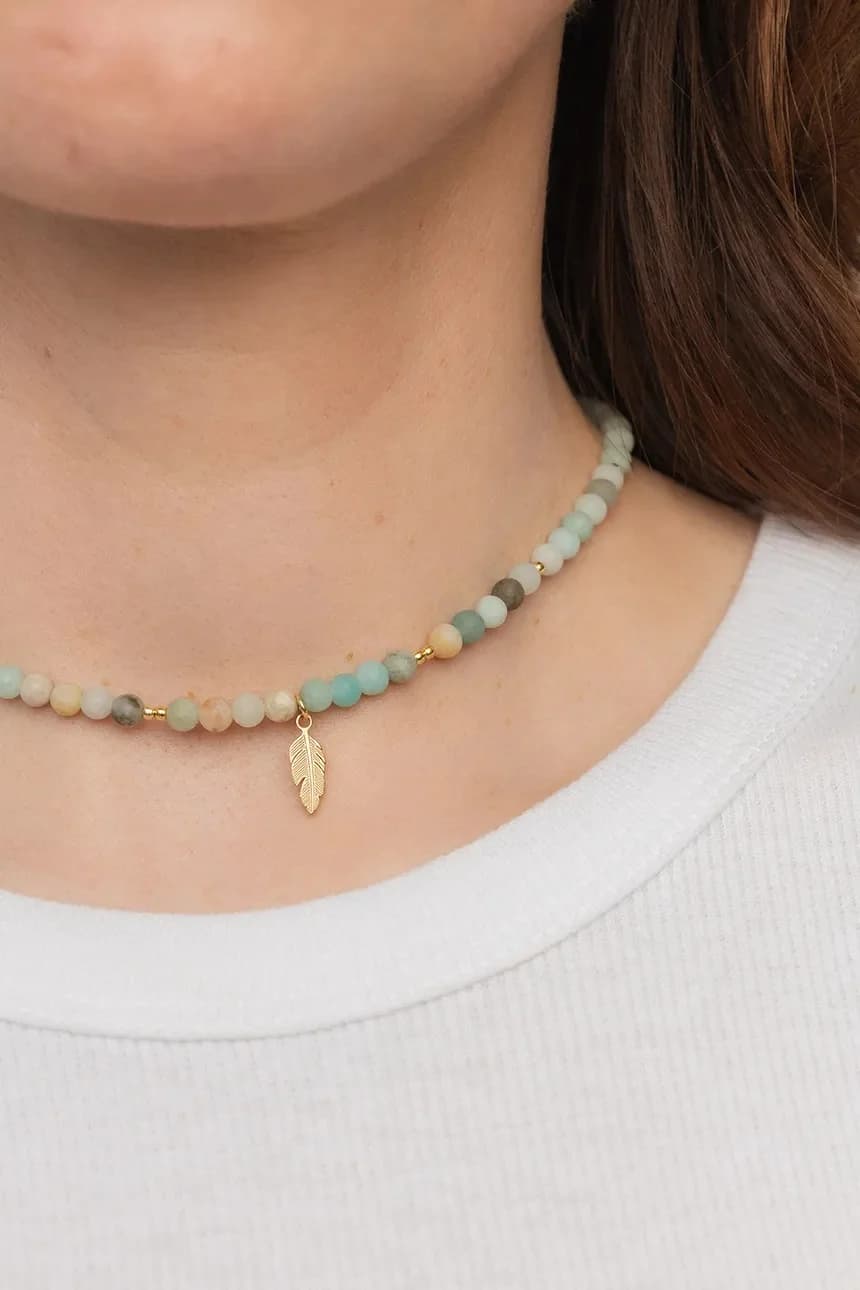 ЛЕТО серебряное колье с позолотой - фото 3