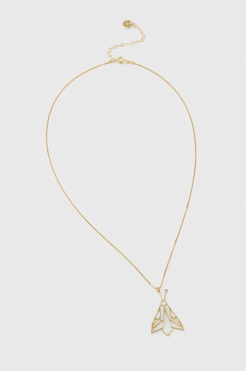 Позолоченное серебряное колье - фото 2