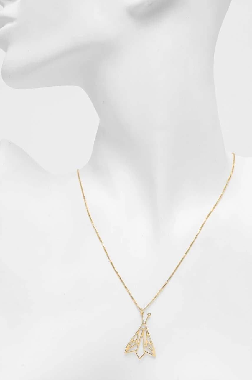 Позолоченное серебряное колье - фото 4