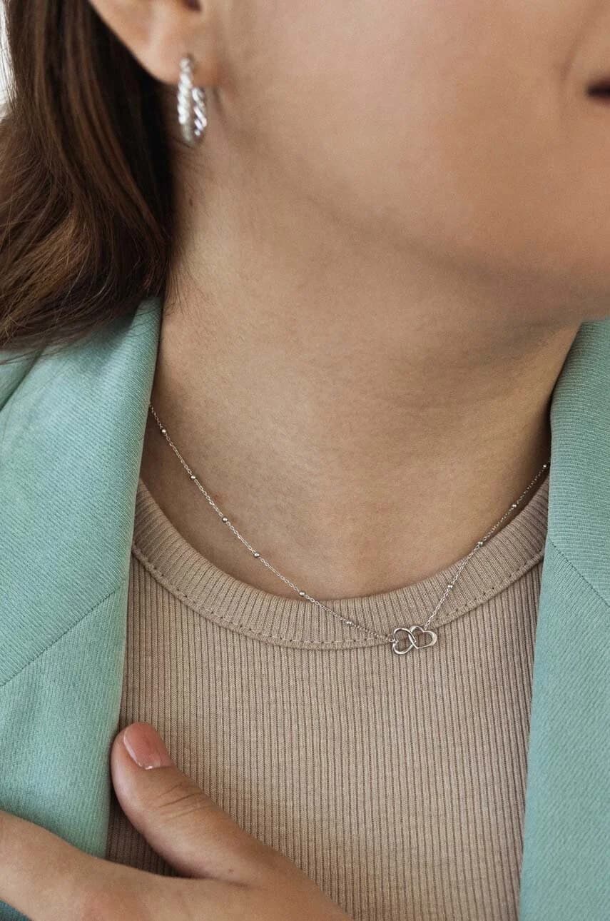 РОМАНТИКА серебряное колье - фото 3