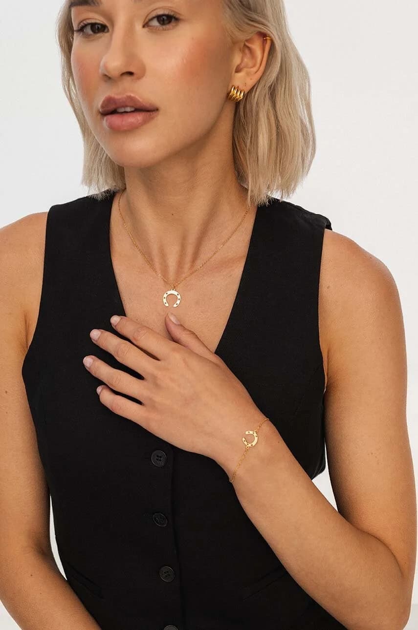 Позолоченное серебряное колье BELIEVE - фото 3