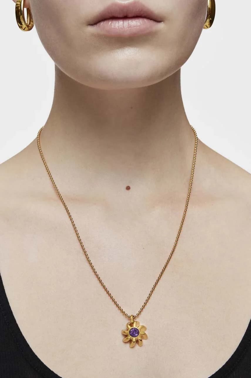 Позолоченный серебряный кулон - фото 4