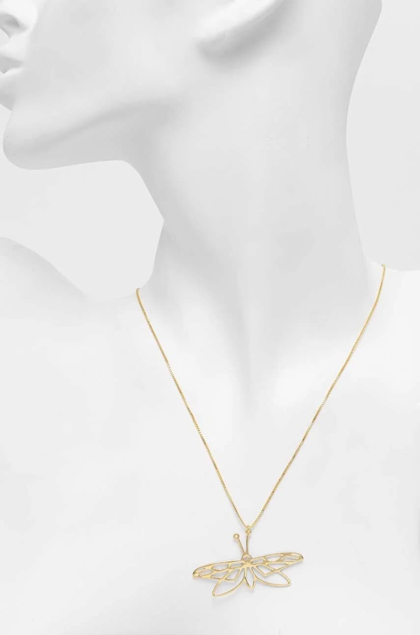 Позолоченное серебряное колье - фото 4