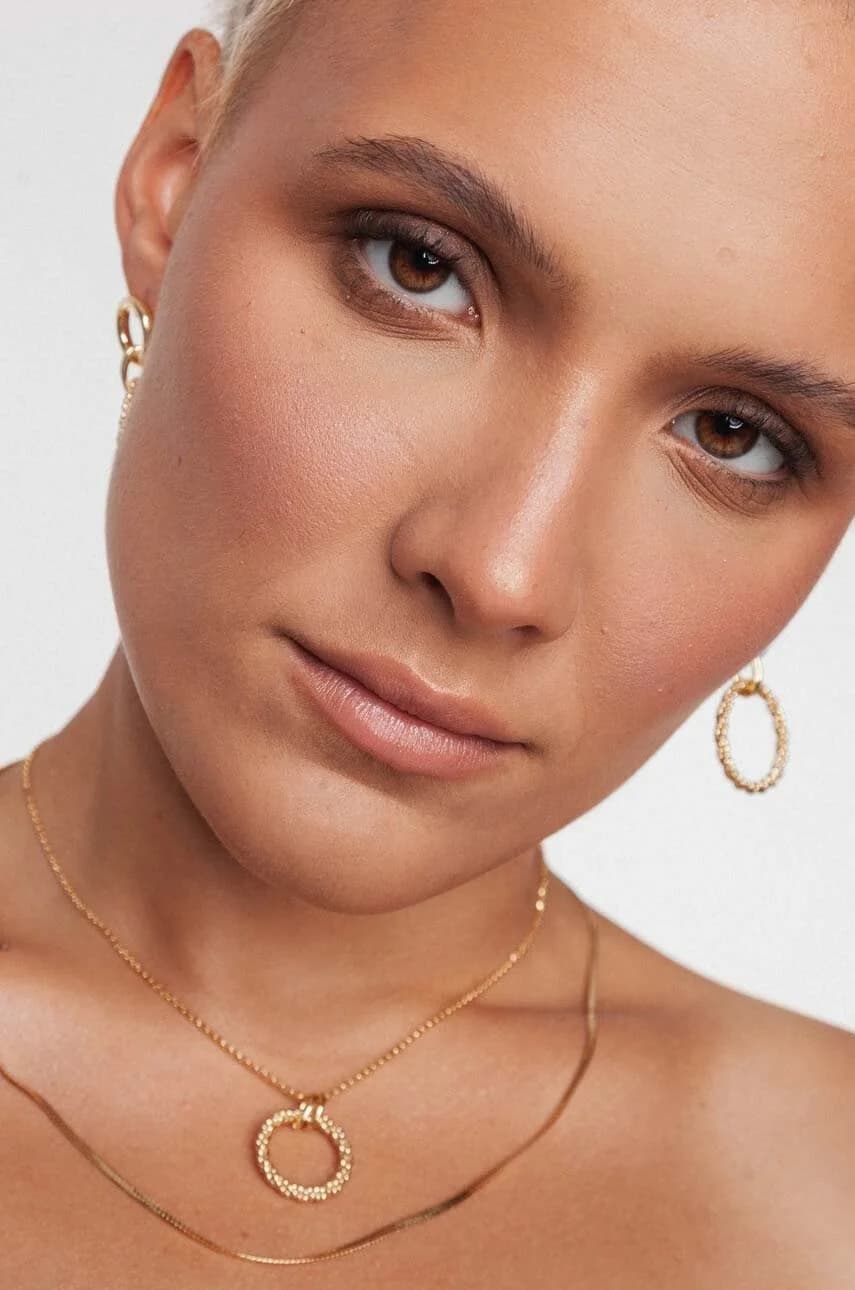 ВИНТАЖНОЕ серебряное позолоченное колье - фото 3