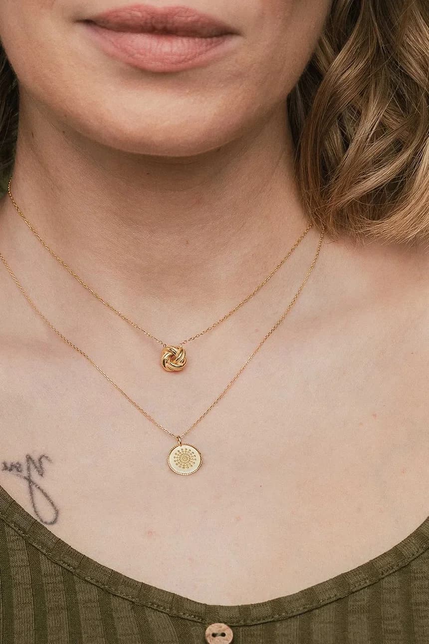 ВИНТАЖНОЕ серебряное позолоченное колье - фото 3