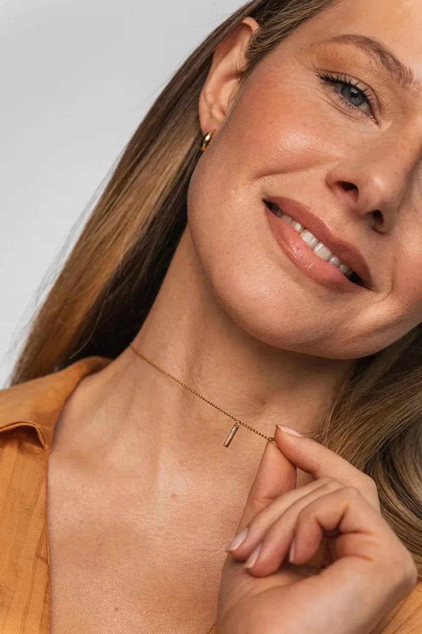 колье DUO из позолоченного серебра - фото 5