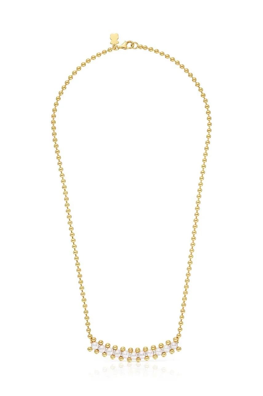 Позолоченное серебряное колье - фото 2