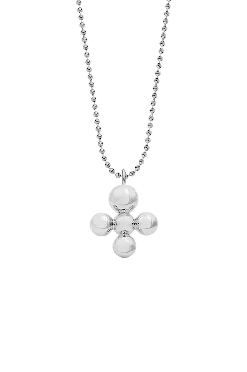 Посеребренное колье Удача