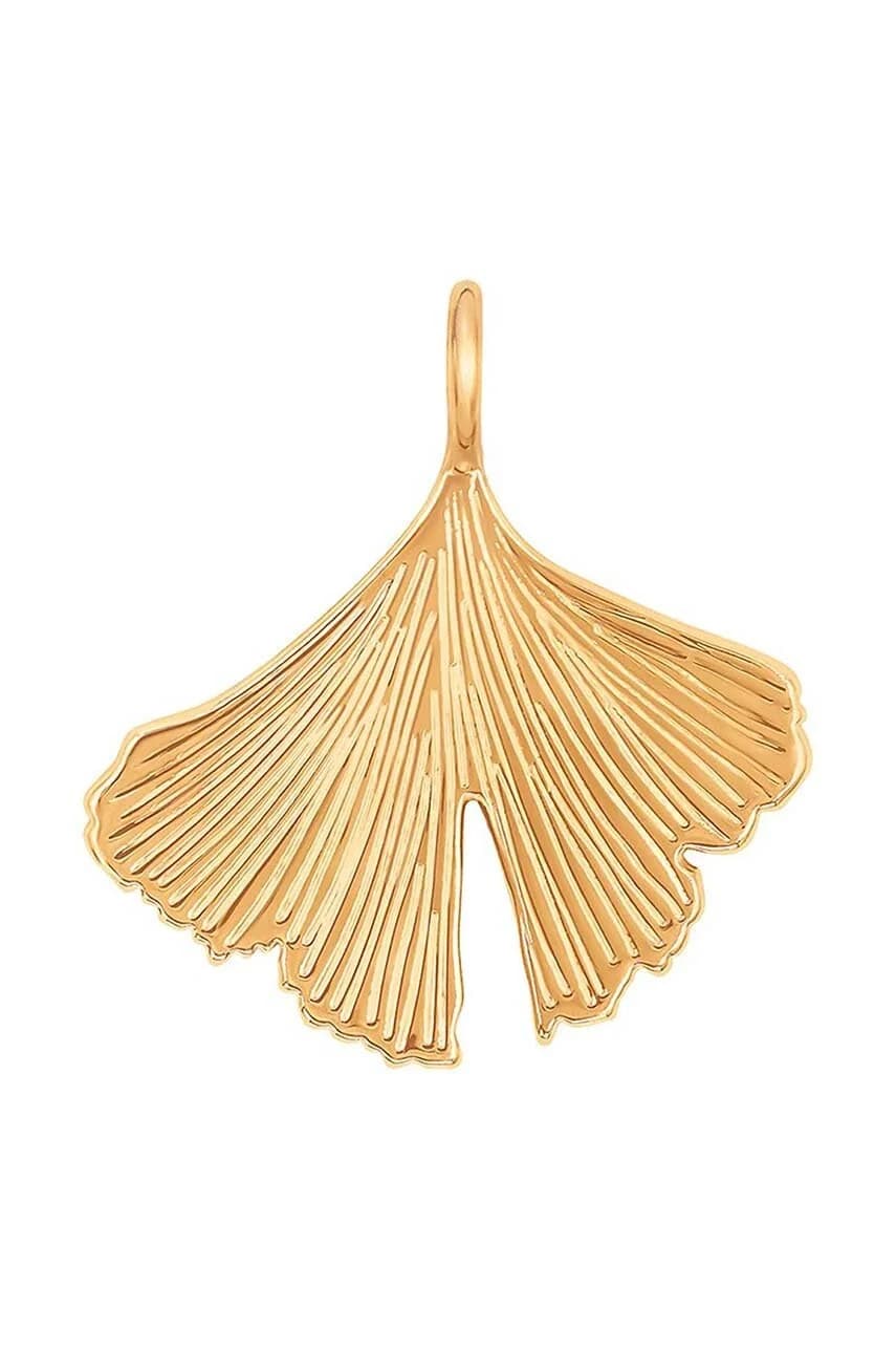 Позолоченный кулон Гинко