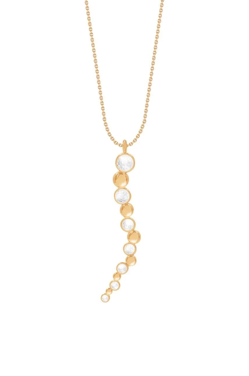 Позолоченное сверкающее колье