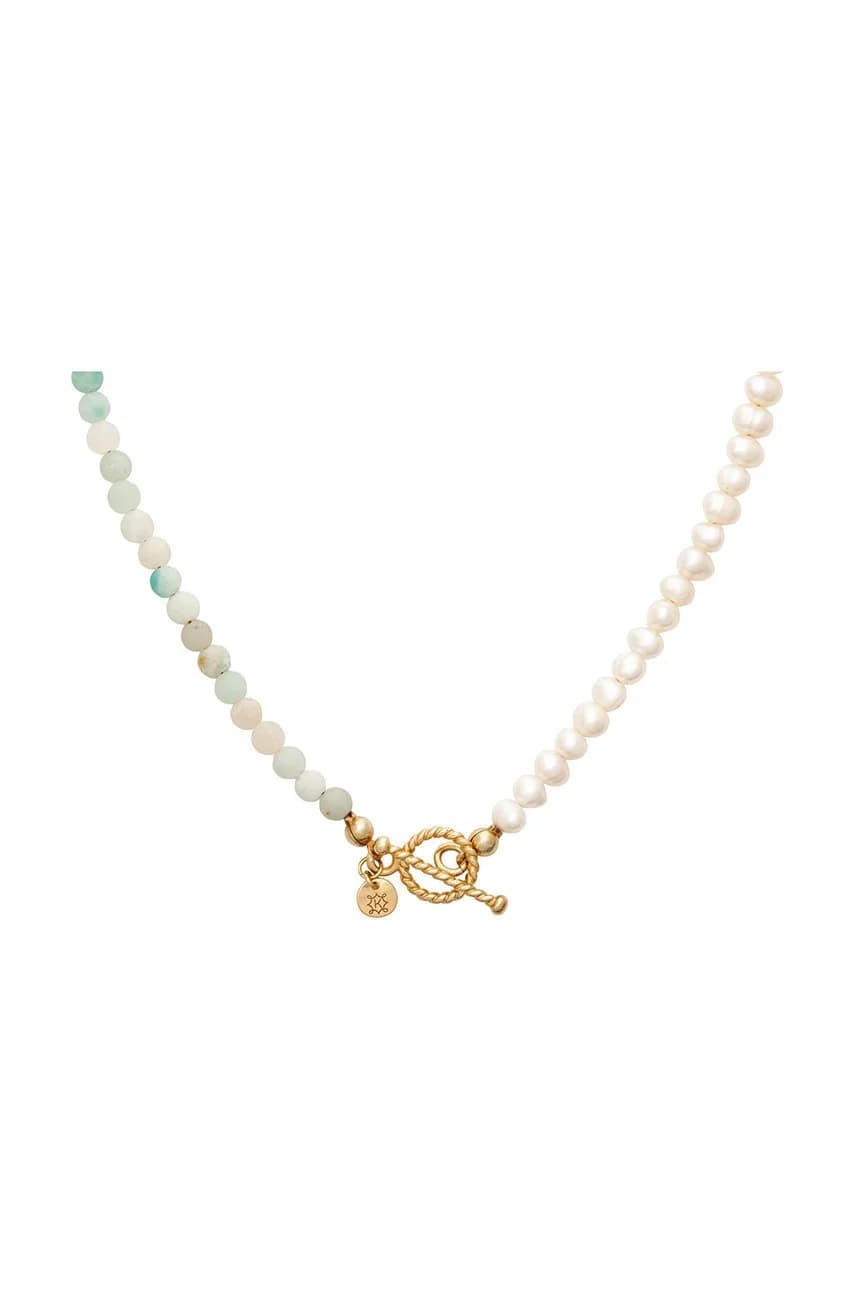 Летнее колье из позолоченного серебра - фото 2