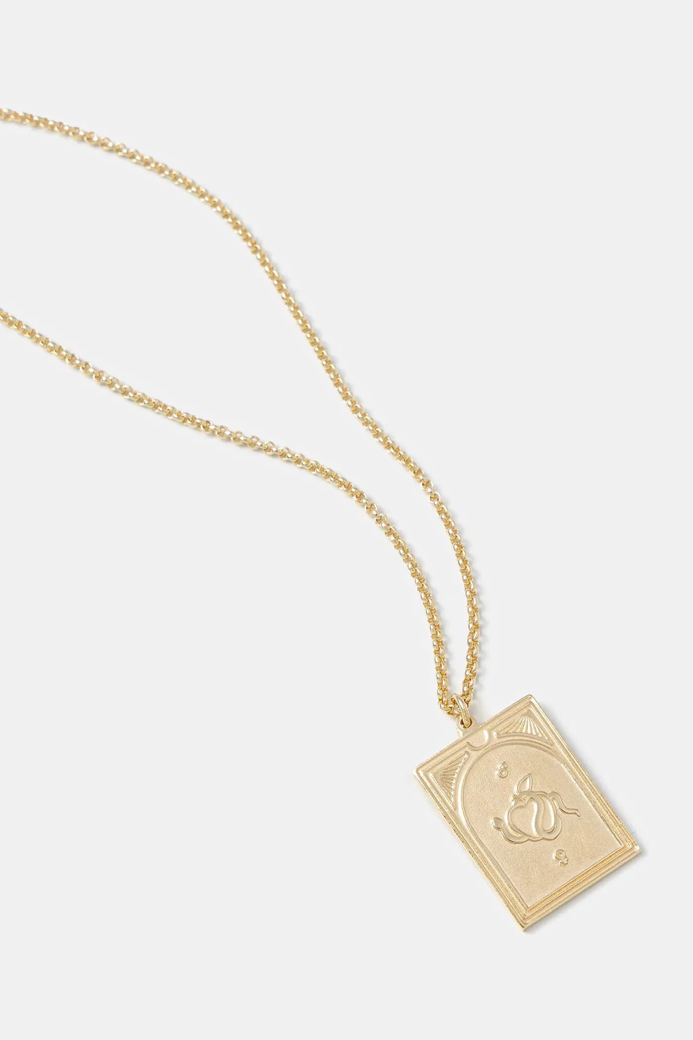 Позолоченное серебряное колье Tarot Lovers Подвеска Золото - фото 2