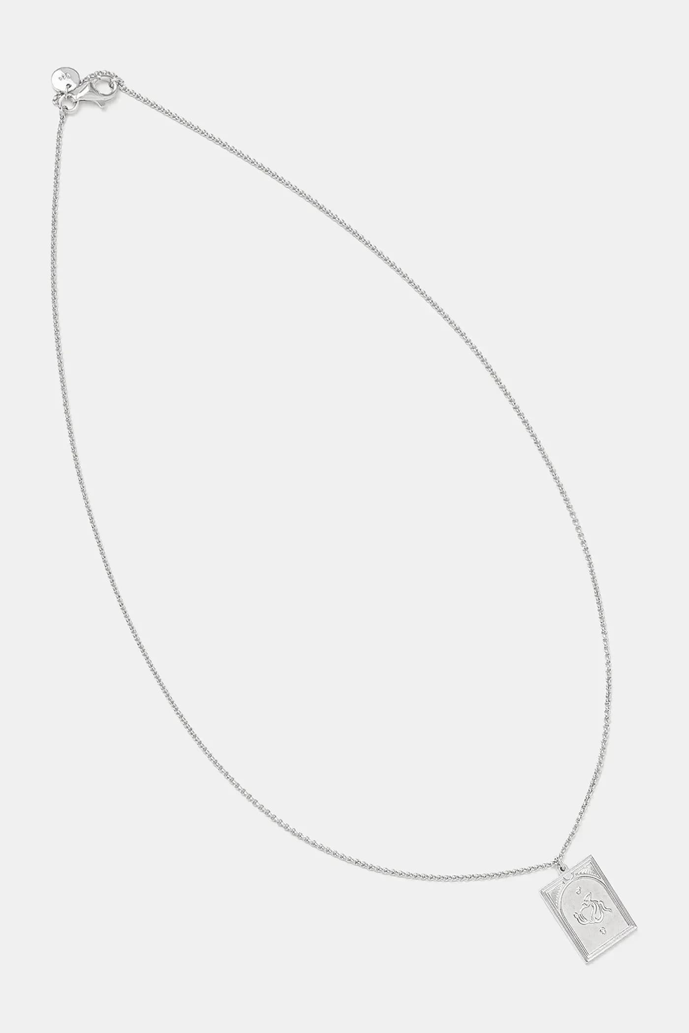 Серебряное колье с подвеской «Влюбленные Таро»