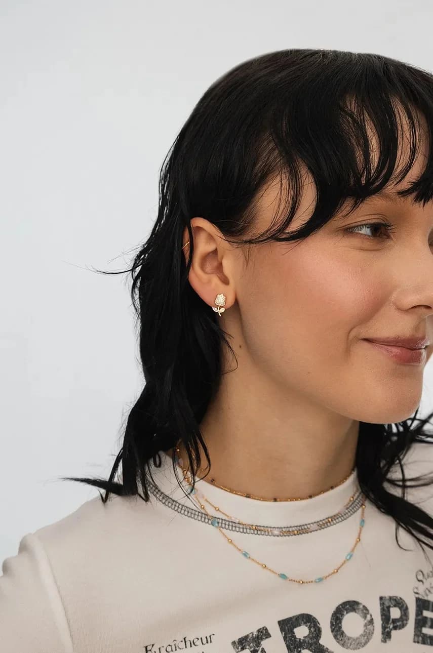 позолоченное серебряное колье SUGAR - фото 3