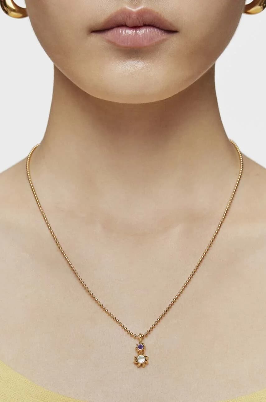 Позолоченный серебряный кулон - фото 4