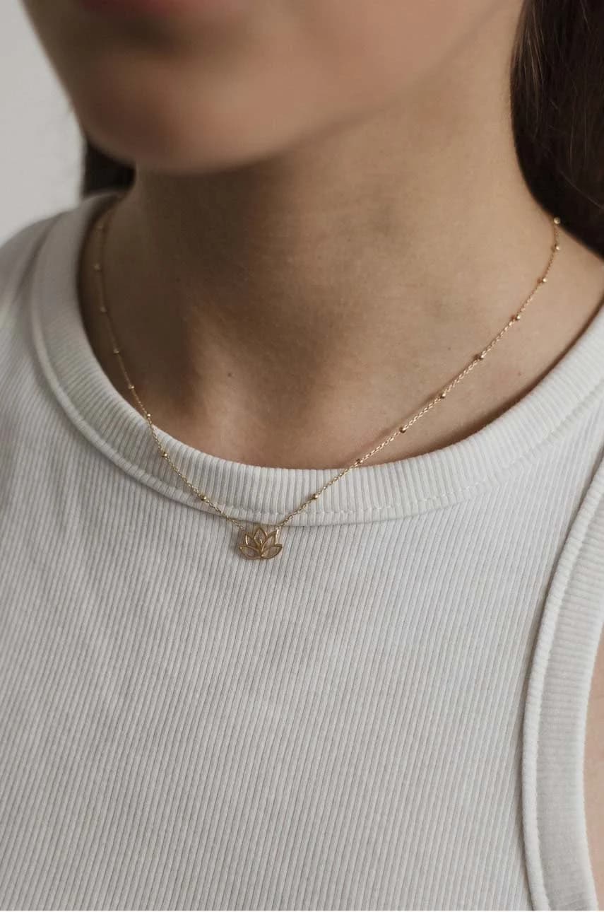 Позолоченное серебряное колье в стиле хиппи - фото 2