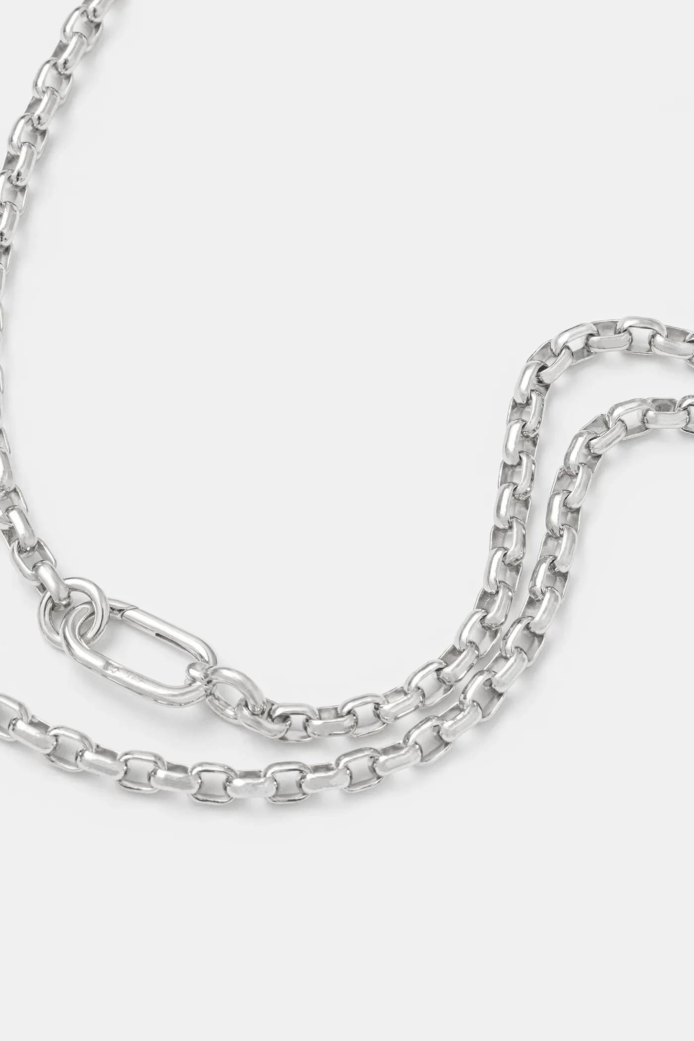 Серебряное колье Lee Толстая цепочка - фото 2