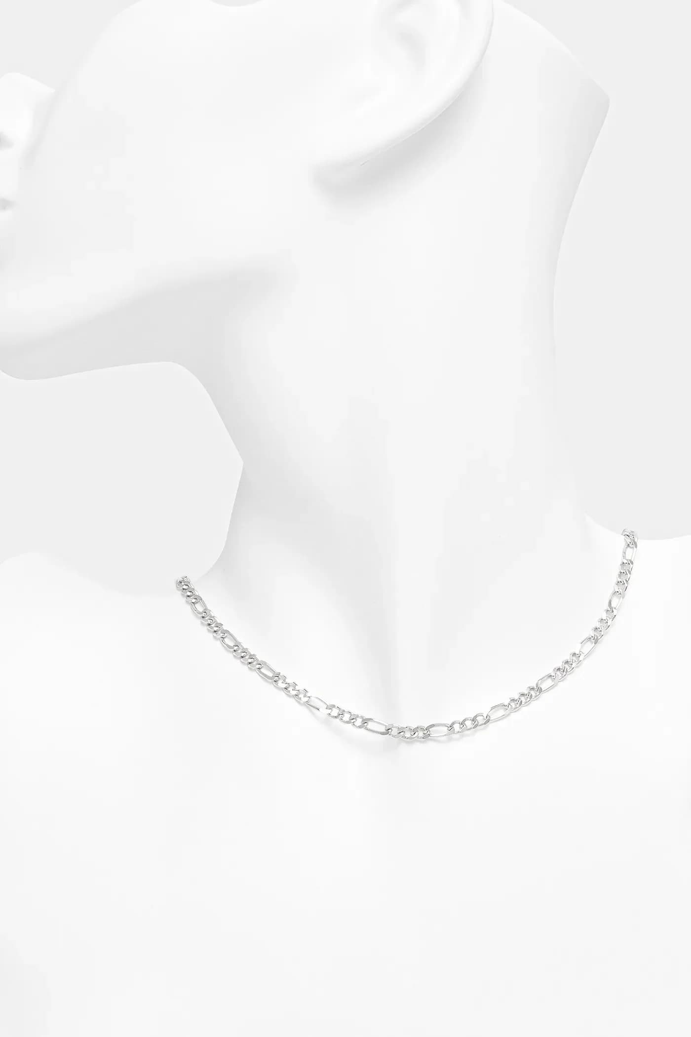 Серебряное колье среднего размера с цепочкой Bo - фото 3