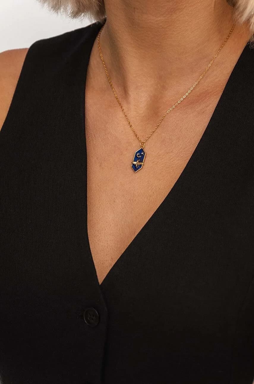 колье SKY из позолоченного серебра - фото 3