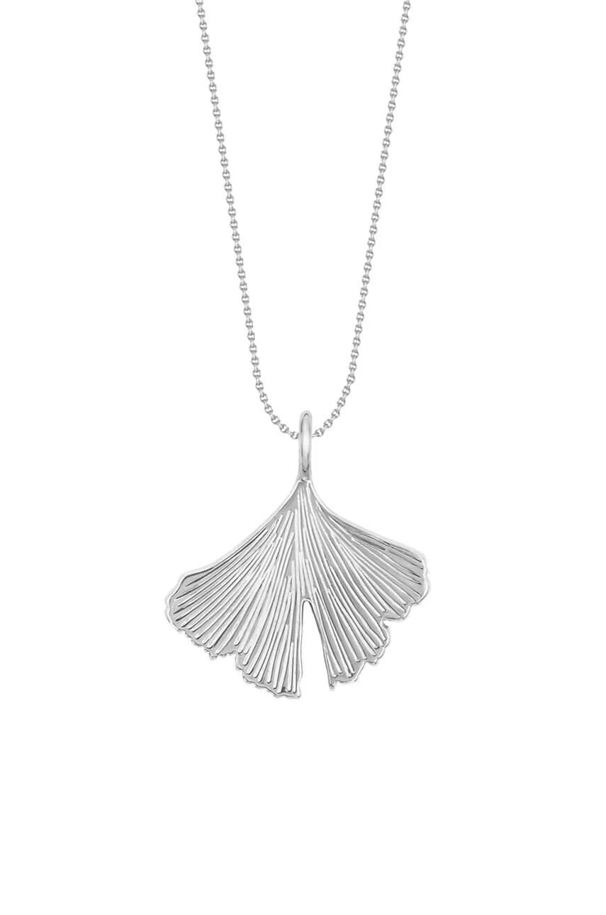 Посеребренное колье Ginko