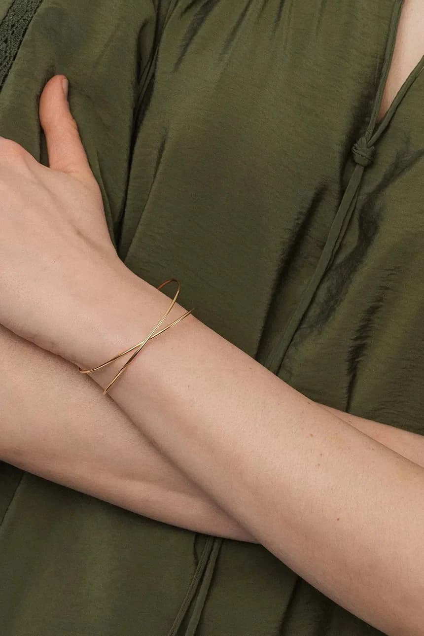 МОДНЫЙ позолоченный серебряный браслет - фото 4