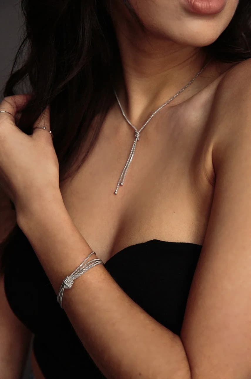 Серебряный браслет овальной формы - фото 2