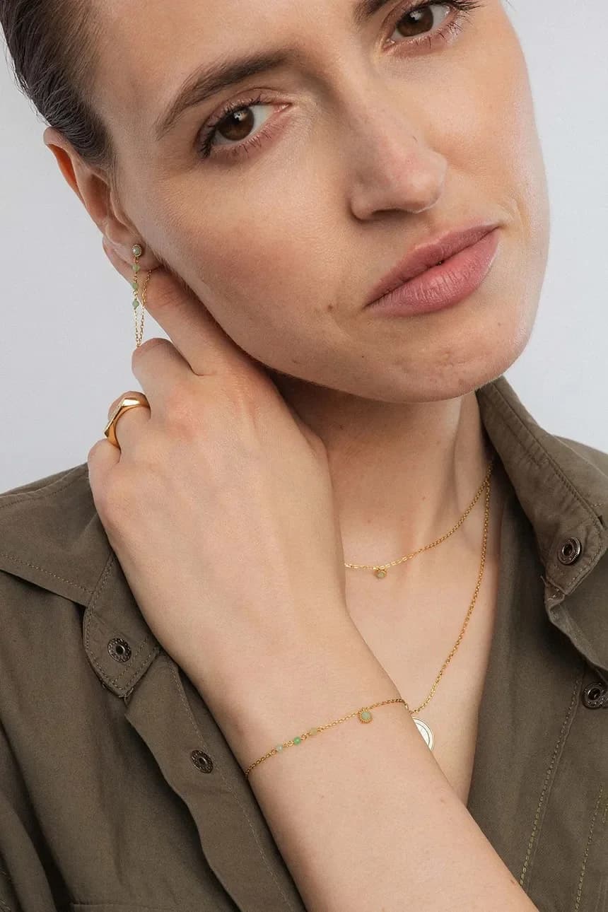 Серебряный браслет DUO с позолотой - фото 5