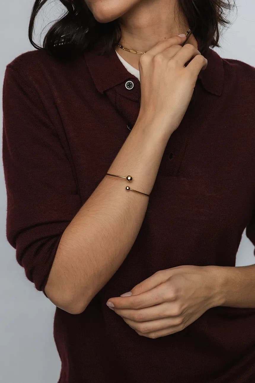 Серебряный браслет ОВАЛ с позолотой - фото 4