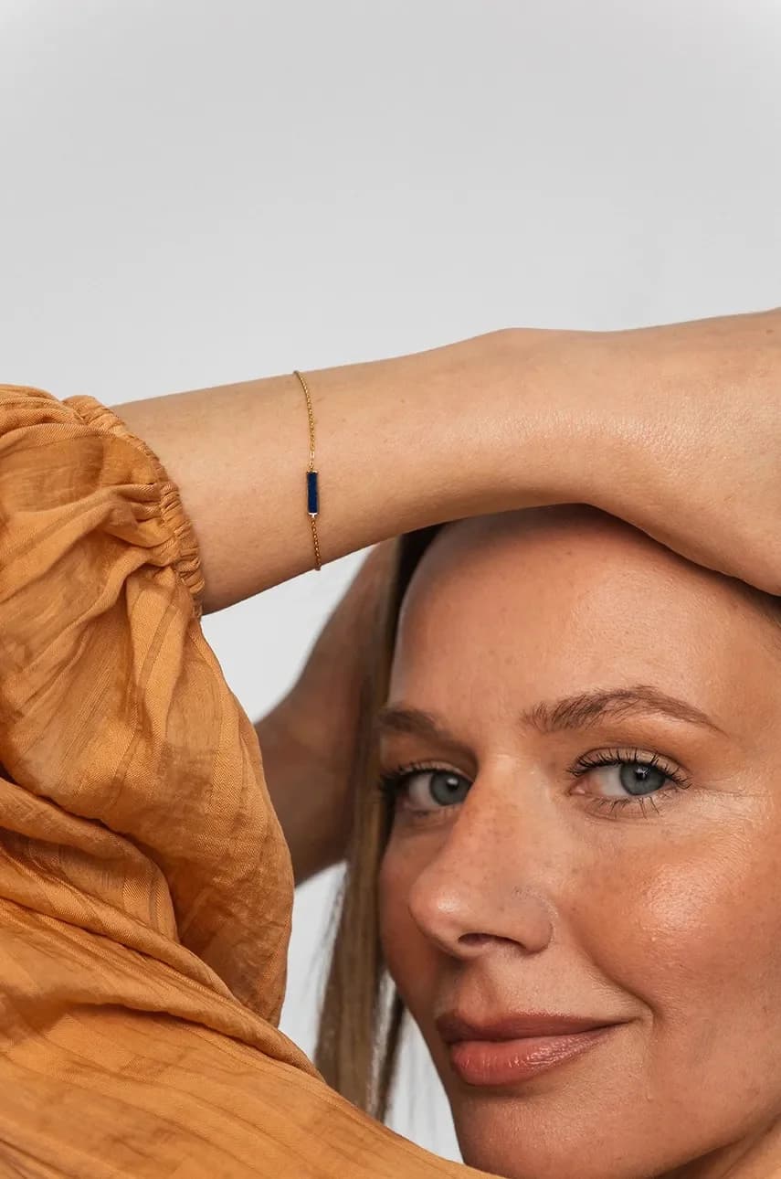 Серебряный браслет DUO с позолотой - фото 3