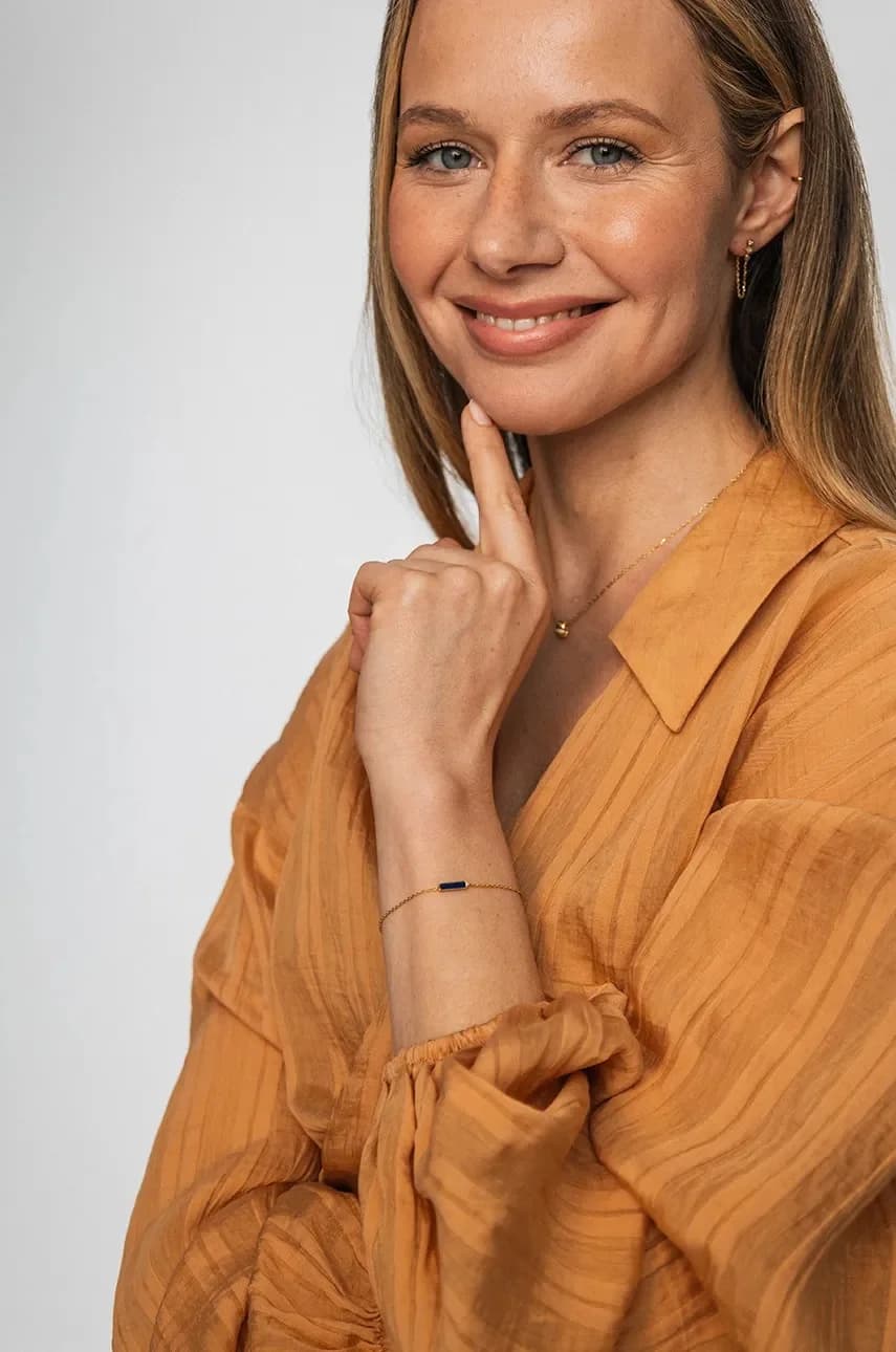 Серебряный браслет DUO с позолотой - фото 5