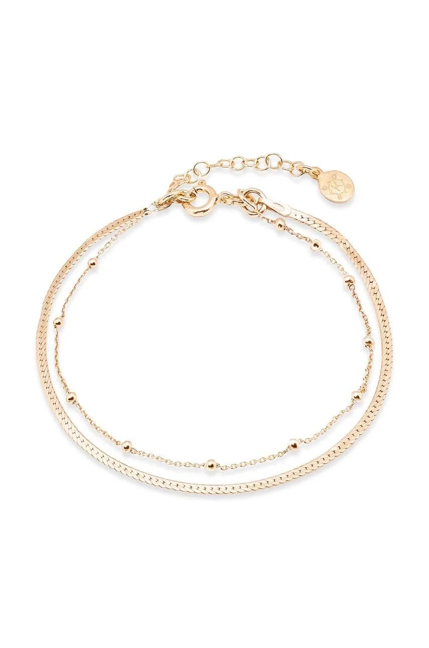 Винтажный позолоченный серебряный браслет