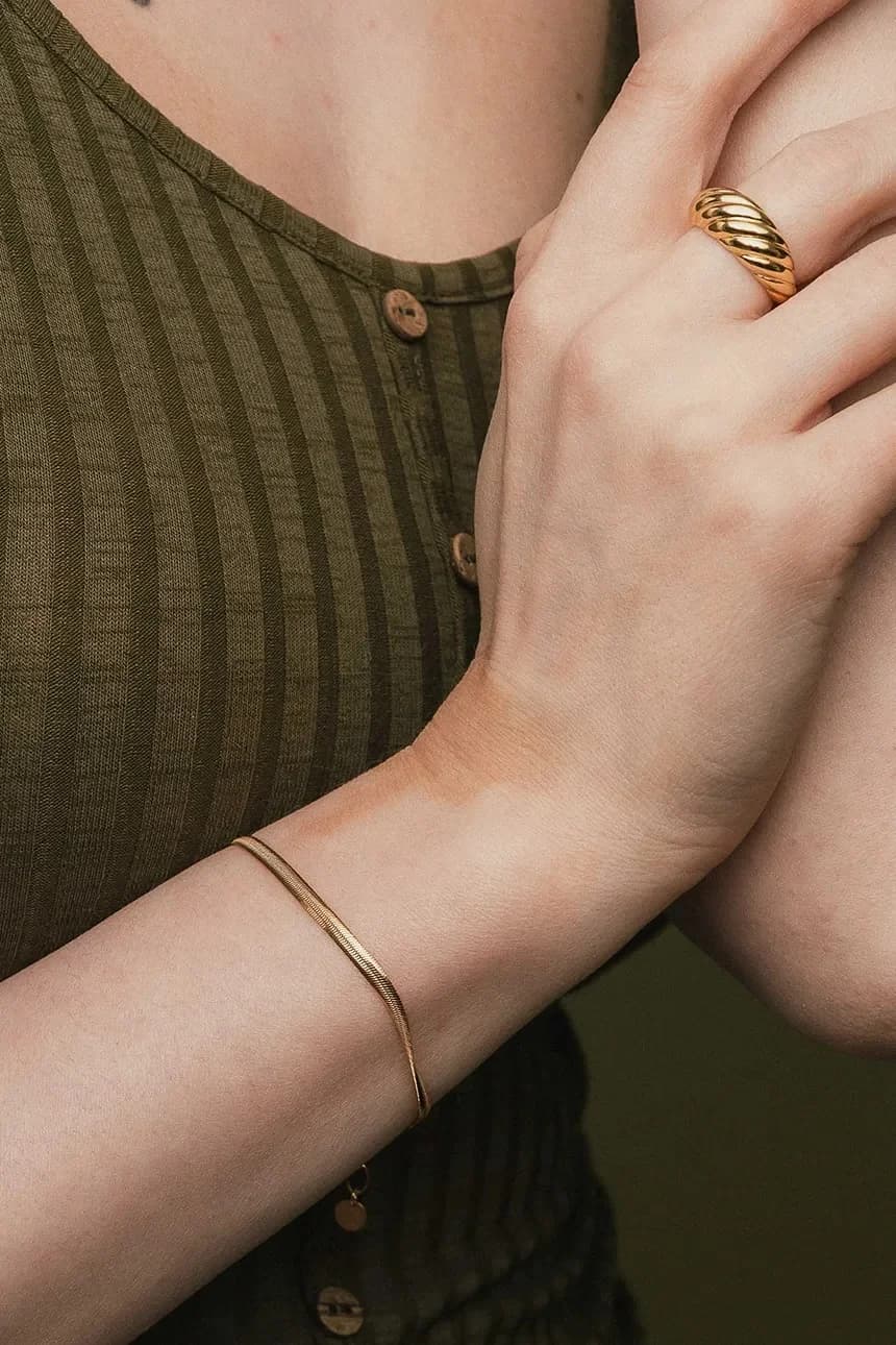 ВИНТАЖНЫЙ позолоченный серебряный браслет - фото 3