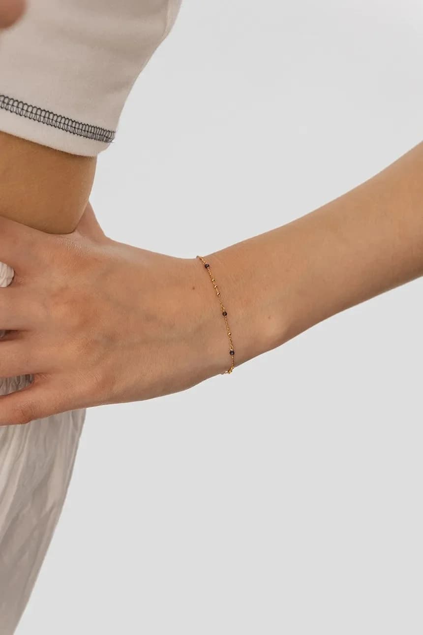 Серебряный браслет DUO с позолотой - фото 3