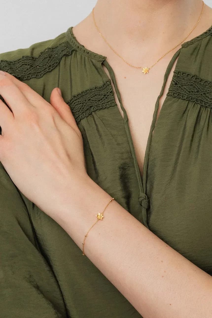 ХИППИ позолоченный серебряный браслет - фото 4