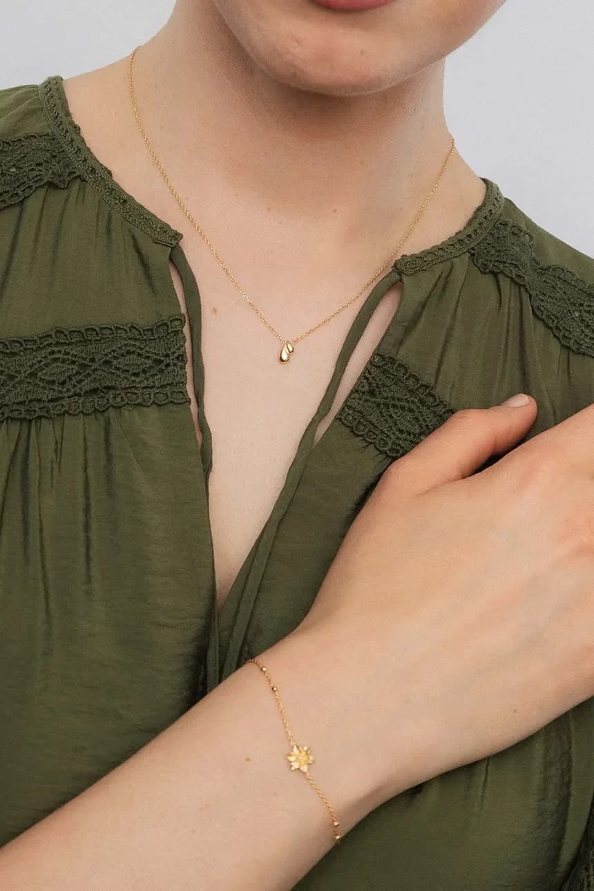 ХИППИ позолоченный серебряный браслет - фото 5