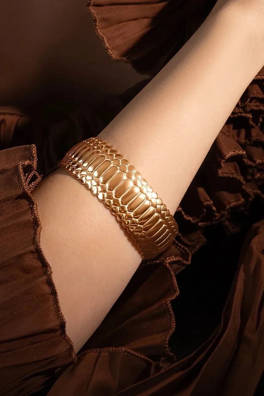 Позолоченный браслет Змея - фото 2