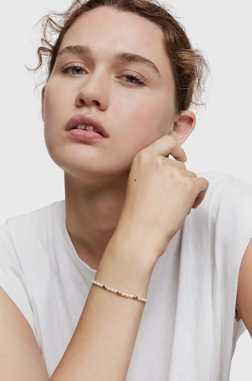 Позолоченный серебряный браслет - фото 4