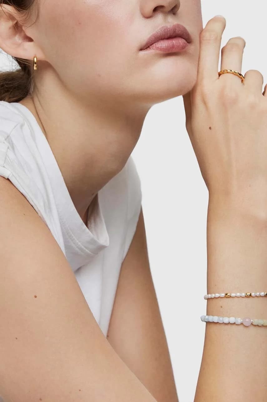 Позолоченный серебряный браслет - фото 5