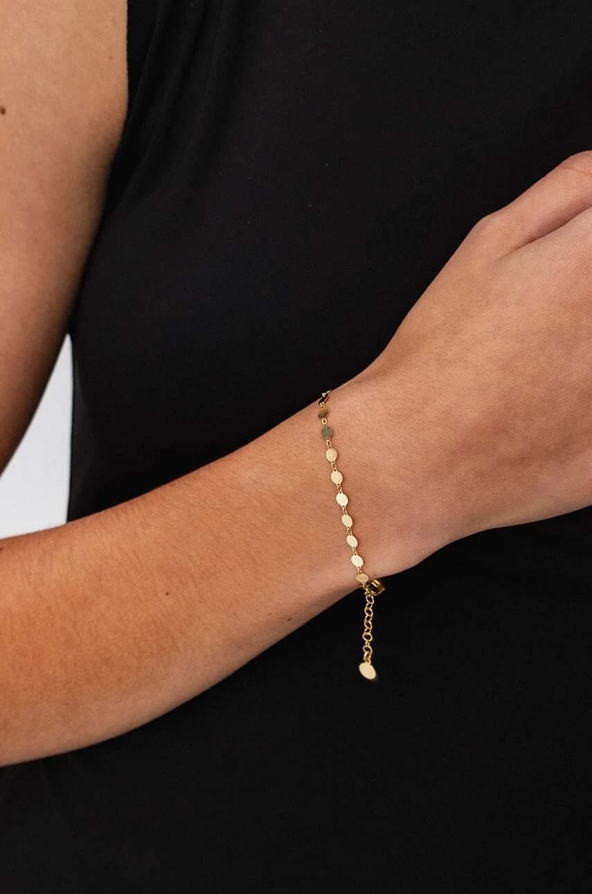 Серебряный браслет COSMO с позолотой - фото 3