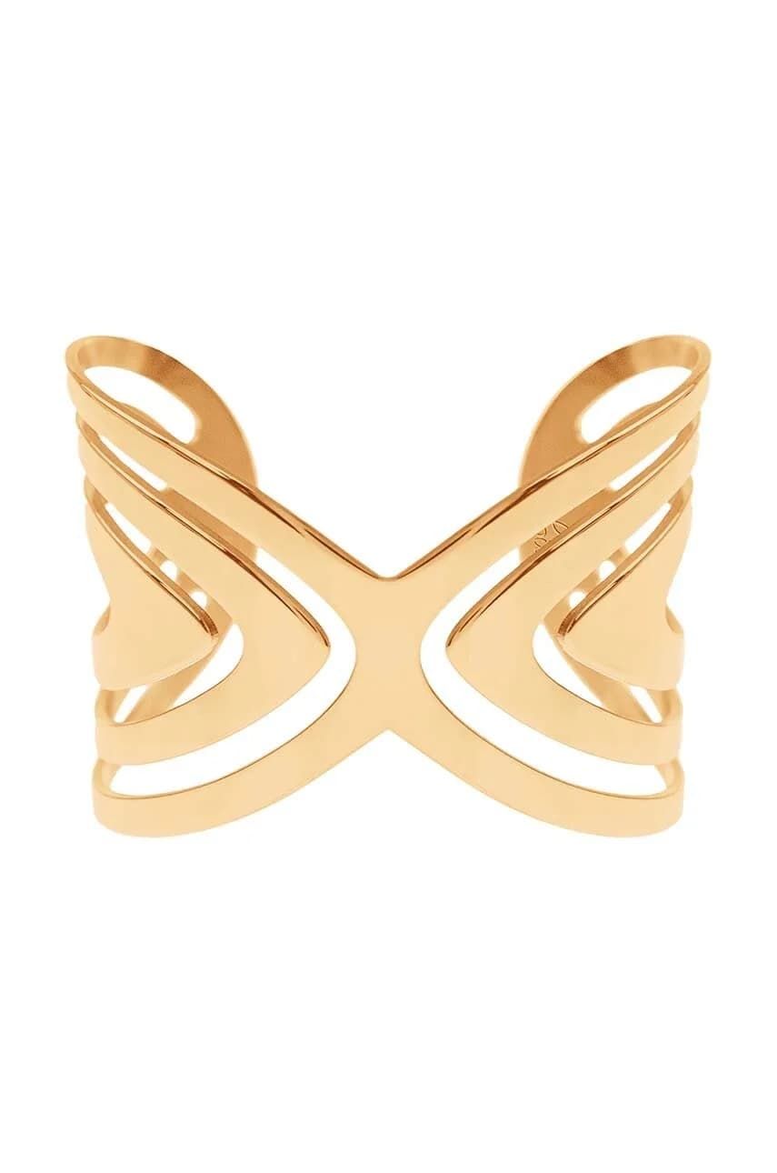 Позолоченный браслет с павлином