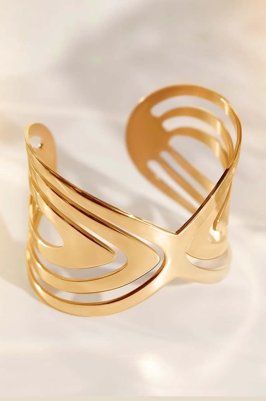 Позолоченный браслет с павлином - фото 3