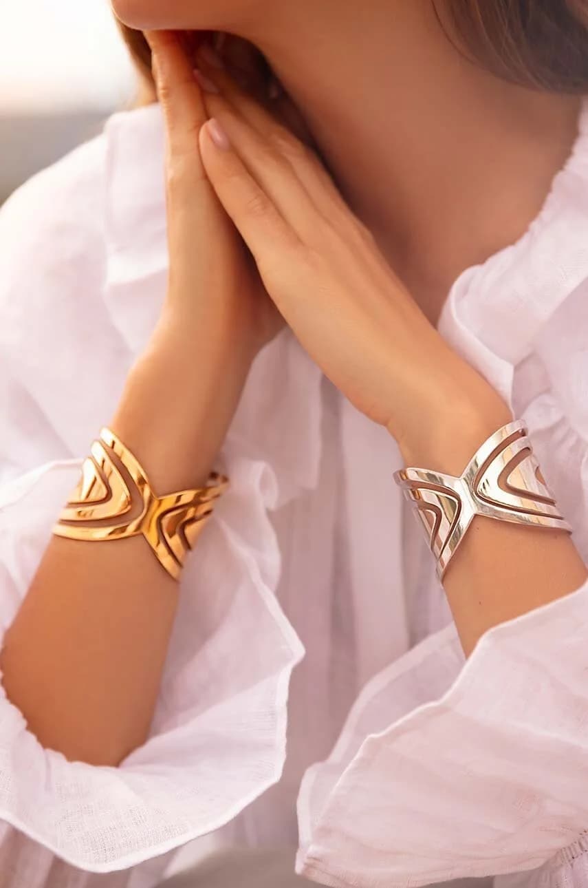 Позолоченный браслет с павлином - фото 4