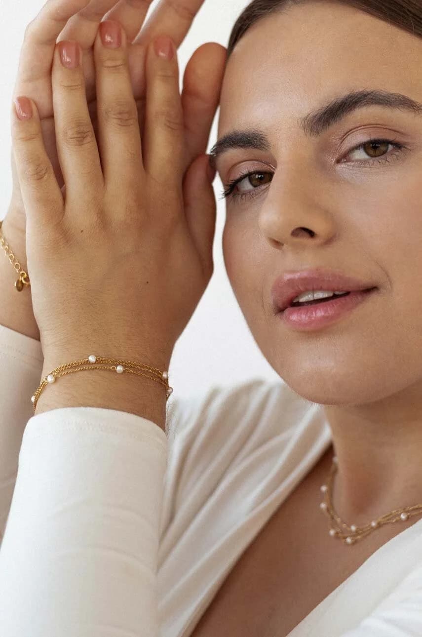 Серебряный браслет GLAMOUR с позолотой - фото 2