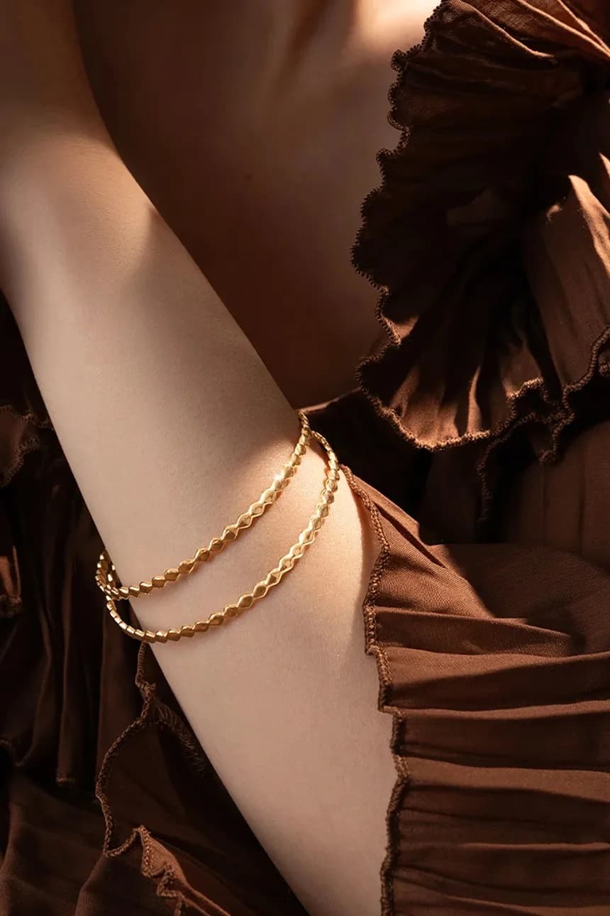 Позолоченный браслет Змея - фото 2